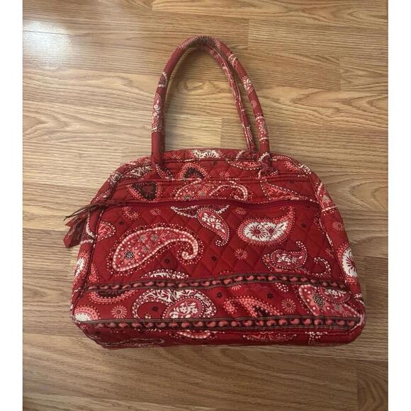 Vera Bradley Shoulder Bag Paisley Mesa Red - Picture 5 of 9